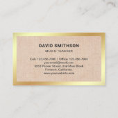 バーラップクラシーギターミュージック先生ギタリスト 名刺 (裏面)