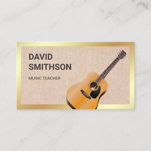 バーラップクラシーギターミュージック先生ギタリスト 名刺 (正面)