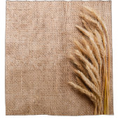 バーラップサックの国でカーテン小麦をシャワー素朴する シャワーカーテン (正面)