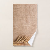 バーラップサックカントリールーに小麦をセットした浴室タオル バスタオルセット (ハンドタオル)