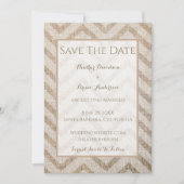 バーラップシェブロンセーブ・ザ・デート案内 セーブザデート (正面)