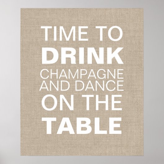 バーラップシャンパンパーティーポスター ポスター (正面)