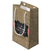 バーラップジンガムとシャルボードI do BBQカスタム スモールペーパーバッグ (正面アングル)