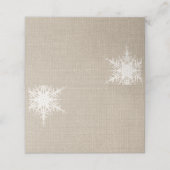 バーラップスノーフレーク折り畳み座席表 プレイスカード (外部開封)