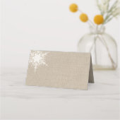 バーラップスノーフレーク折り畳み座席表 プレイスカード (正面)