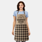 バーラップナナキッチンギフトグランドマス素朴ヴィンテージ エプロン (着用した状態)