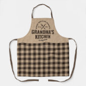 バーラップナナキッチンギフトグランドマス素朴ヴィンテージ エプロン (正面)