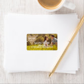 バーラップハート |日付素朴住所 シールの保存 ラベル (インサイチュ)