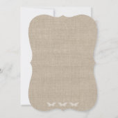 バーラップバタフライベビーシャワー招待状 招待状 (裏面)