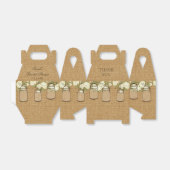 バーラップバラメイスンジャーブライダルシャワー特典ボックス フェイバーボックス (折り畳みなし)