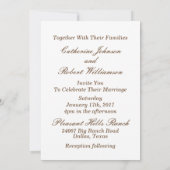 バーラップバーンウッドバーベットワイヤーとデイジー招待状 招待状 (裏面)