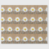 バーラップバーンウッドレースとデイジー ラッピングペーパー (フラット)