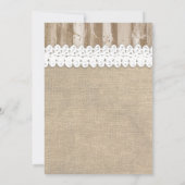 バーラップバ素朴ーンウッドトワイン結婚式招待状 招待状 (裏面)