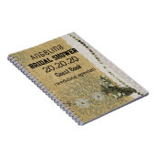 バーラップパーソナライズされたとレースのイメージブライダルシャワー ノートブック (右側)