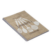 バーラップパーソナライズされたルックレシピ料理本 ノートブック (右側)