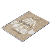 バーラップパーソナライズされたルックレシピ料理本 ノートブック (左側)