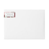 バーラップピンクのミント結婚花の封筒アドレス ラップアラウンドラベル (正面)