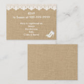 バーラップフェイクとレースのエンクロージャカード エンクロージャーカード (正面/裏面)