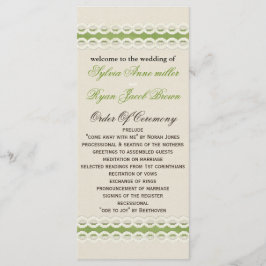 バーラップフェイクとレースライムカントリー結婚式 プログラム