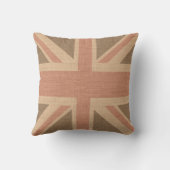 バーラップフェイクジュテリネンルック英国国旗 クッション (裏面)