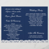 バーラップフェイクレース、素朴な結婚式プログラムを折り畳んだ (裏面)