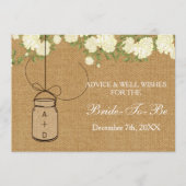 バーラップブライダルシャワーアドバイスウェルウィッシュカード アドバイスカード (正面)