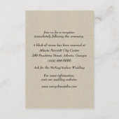 バーラップブルーフローラメイソンジャース結婚ズ詳細 エンクロージャーカード (裏面)