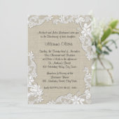 バーラップベビー《キリスト教》洗礼式や命名式 招待状 (スタンド正面)