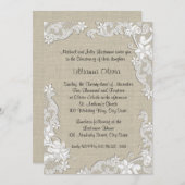 バーラップベビー《キリスト教》洗礼式や命名式 招待状 (正面/裏面)