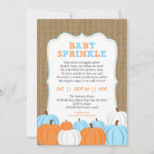 バーラップボーイパンプキンベビー散水招待状 招待状 (正面)