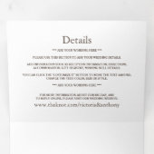 バーラップメイソンジャー結婚ズスイート 三つ折り招待状 (内部最初)