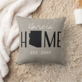 バーラップモノグラムのホーム州アリゾナ | クッション (ブランケット)