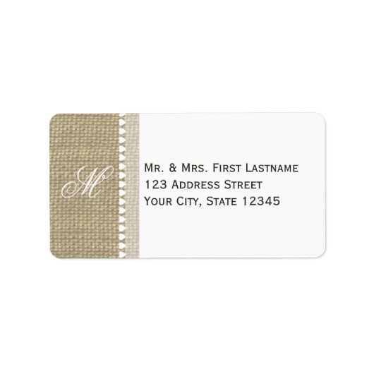 バーラップモノグラムハート ラベル (正面)