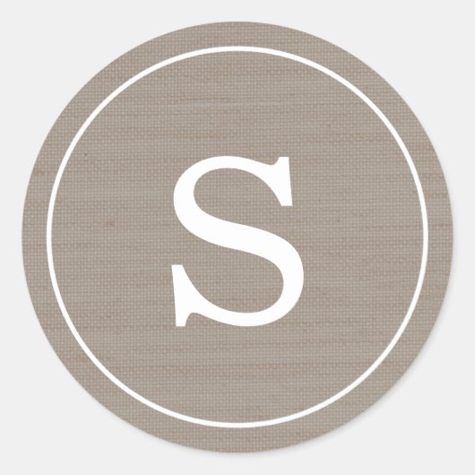 バーラップモノグラム ラウンドシール (正面)