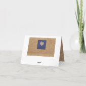 バーラップユニークサンキューカードとハート サンキューカード (裏面)