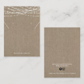 バーラップライトネックレスイヤリングディスプレイカード コーリングカード (正面/裏面)