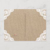 バーラップリトルラムベビーシャワー招待状はがき インビテーションポストカード (裏面)