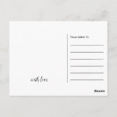 バーラップリーフハッピーサンクスギビングディナー招待状 ポストカード (裏面)