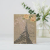 バーラップルックエッフェルタワー&フェリーズブライダルシャワー 招待状 (スタンド正面)