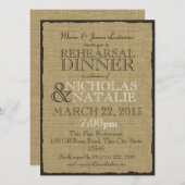 バーラップルックリハーサルディナー 招待状 (正面/裏面)