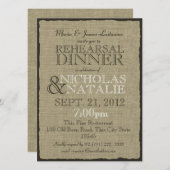 バーラップルックリハーサルディナー 招待状 (正面/裏面)
