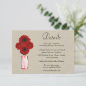 バーラップレッドフローラメイスンジャー結婚ズ詳細 エンクロージャーカード (スタンド正面)