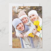 バーラップレッドフローラメリークリスマスフォトカード シーズンカード (裏面)