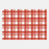 バーラップレッドプレイド ラッピングペーパーシート (正面)