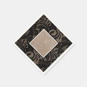 バーラップレースとリネンナプキン スタンダードカクテルナプキン (角)