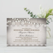 バーラップレースのストリングのライト電球リハーサル 招待状 (スタンド正面)