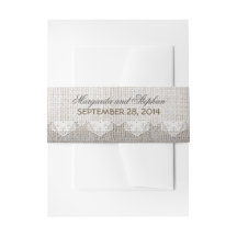 バーラップレースのビンテージウェディングベリーバンド