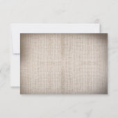 バーラップレースのライトとメイスンジャーの結婚式RSVPカード 出欠カード (裏面)