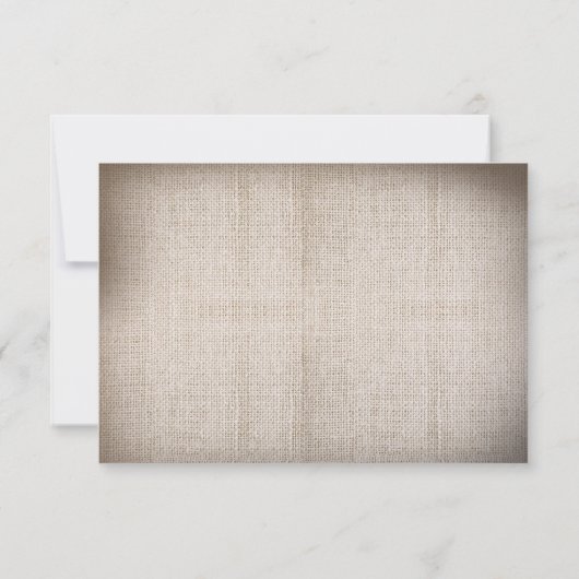 バーラップレースのライトとメイスンジャーの結婚式RSVPカード 出欠カード (裏面)