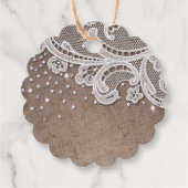 バーラップレースグリッターラス結婚トの感謝していユーズ フェイバータグ (裏面)